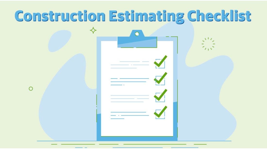 Construction Cost Estimating Checklist